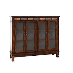 Santa Fe 42" Traditional Wood Bookcase in Dark Chocolate