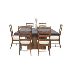 Modern Square Dining Set with Built-in Storage