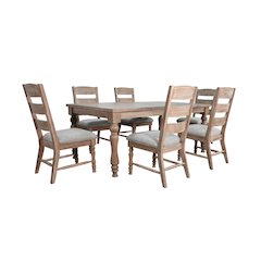 Sierra Rectangular Extension Dining Set with Turned Legs