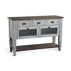 Homestead Hills Alpine Grey Wood Server