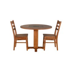 Drop Leaf Round Dining Set