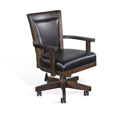 Game Chair with Casters, Cushion Seat & Back