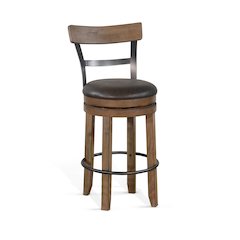 Bar Swivel Barstool, Cushion Seat (Set of 2)