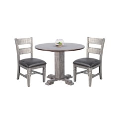 Drop Leaf Round Dining Set