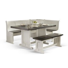 Wood Breakfast Nook Dining Set
