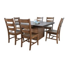 Modern Square Dining Set with Built-in Storage