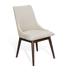 Upholstered Cushion Seat Dining Chair (Set of 2), Walnut