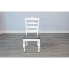 Carriage House Ladderback Chair, Wood Seat (Set of 2)