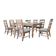Sierra Rectangular Extension Dining Set with Turned Legs