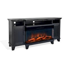 66" Media Console with Panoramic Electric Fireplace