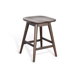 Counter Stool with Saddle Seat