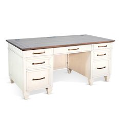 White Desk with Drawers