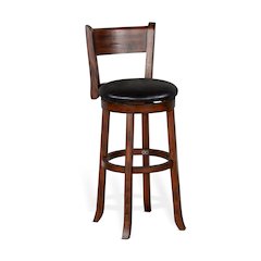 Bar Swivel Barstool, Cushion Seat & Back (Set of 2)