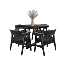 Mia Round Wood Dining Set