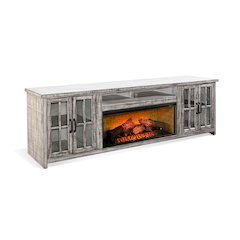 98" Media Console with Electric Fireplace