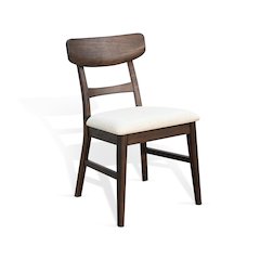 Dining Chair, Cushion Seat (Set of 2), Walnut