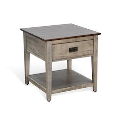 End Table, Tobacco Leaf/Alpine Grey