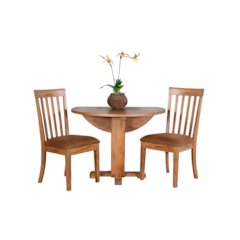 Drop Leaf Round Dining Set