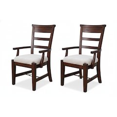 Tuscany Arm Chair, Cushion Seat (Set of 2), Vintage Mocha