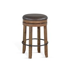Bar Swivel Stool with Cushion Seat (Set of 2)