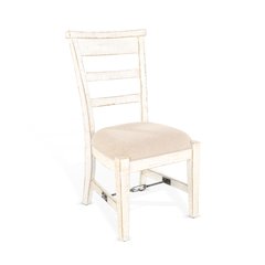 White Sand Side Chair, Cushion Seat (Set of 2)