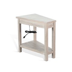 Chair Side Table with Power Strip