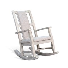 Mara Modern Wood Rocker Chair with Cushion