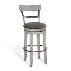 Bar Swivel Barstool, Cushion Seat (Set of 2)