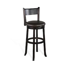Sunny Designs Bar Swivel Barstool, Cushion Seat & Back (Set of 2)