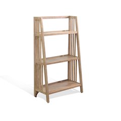 Sunny Designs 48" Mahogany Wood Folding Bookcase