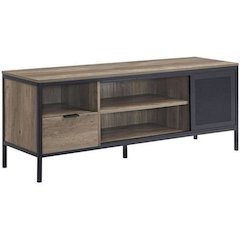 Nantan TV Stand, Rustic Oak & Black Finish