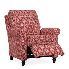 ProLounger Pushback Recliner in Cranberry Red Diamond Medallion Print
