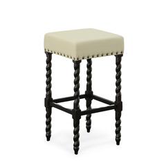 Remick 30" Barstool - Espresso - Linen Upholstery