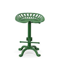 Adjustable Tractor Seat Barstool - Tractor Green