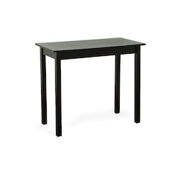 Tavern Pub Bar with 2 Counter Stools - Antique Black and Natural Mango
