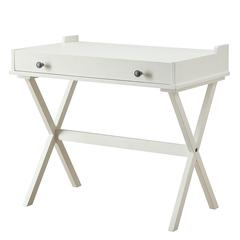 Elise Flip Top Cork Board Desk - Antique White