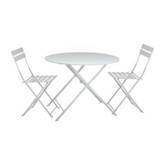 Bistro 30" Round Table Outdoor Set - Set of 3 - White