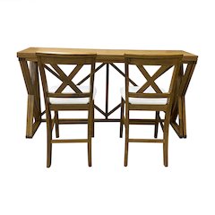 Taylor Flip Top Bar Table with 2 Counter Stools - Golden Oak