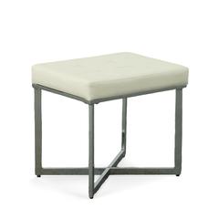 Summer Vanity Bench - White/Chrome