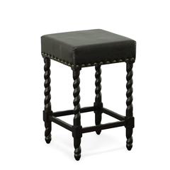 Remick 24" Counter Stool - Espresso - Brown Leatherette Upholstery