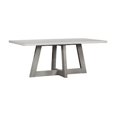 Largo Dining Table With Concrete Top In Grey, 75X39.5X30 Inches