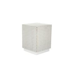 Dimple 24" High x 18"  Square Accent Table - Whitewash
