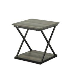 Stella Side Table - Weathered Gray/Black