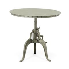 Mundra Adjustable Crank Table - Antique Nickel