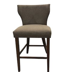 Bianca Upholstered Barstool - Set of 2 - Rustic - Brown Upholstery