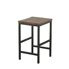 Aileen 24" Square Seat Counter Stool - Chestnut/Black