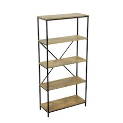 Brayden Tall Bookcase - Natural/Black