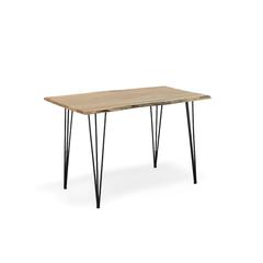 Seti Live Edge Dining Table - Natural Top - Black Base