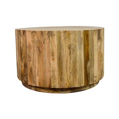 Harrison 30" Scallop Side Round Top Coffee Table - Natural