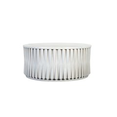 Hatteras Woven Coffee Table - Whitewash
